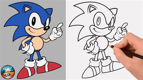 como dibujar a sonic